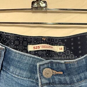 Levi's 525 Perfect Waist Straight  Women's Blue Jeans Size 14